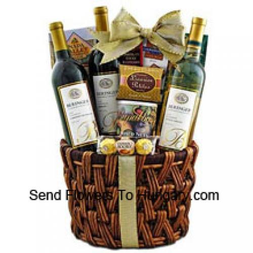 Basket Containing Imported Wine