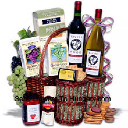 Alluring Gift Basket Containing Wine